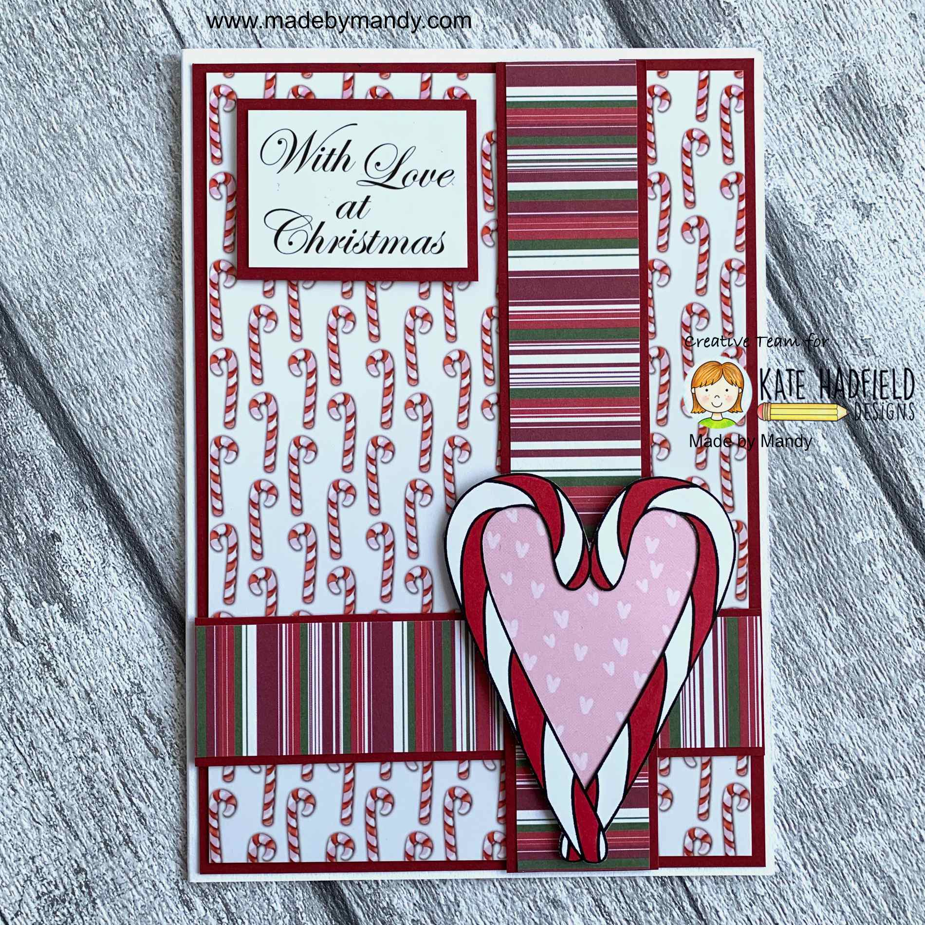 Candy Cane Heart by Made By Mandy Candy Cane Heart